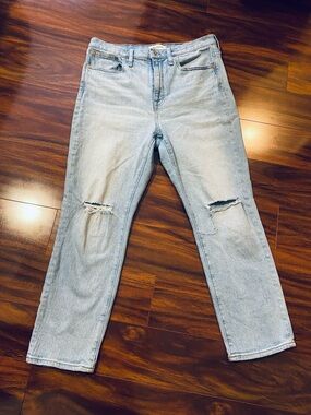 Madewell The High Rise Slim Crop BoyJean light  Blue size 29